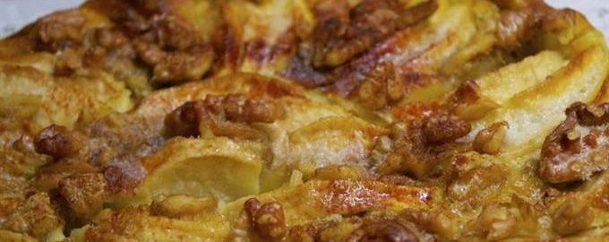 Итальянский яблочный пирог с грецкими орехами