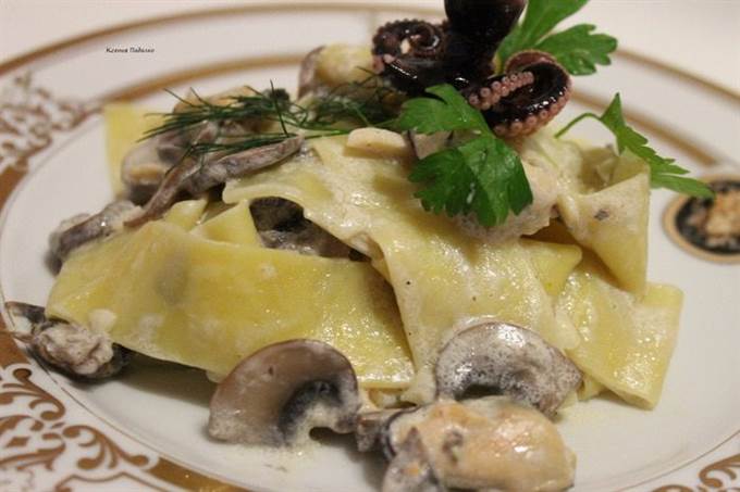 Лапша с морепродуктами