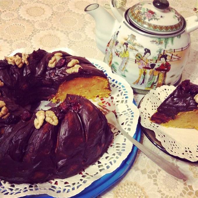 Пряный тыквенно-апельсиновый пирог, ленивый