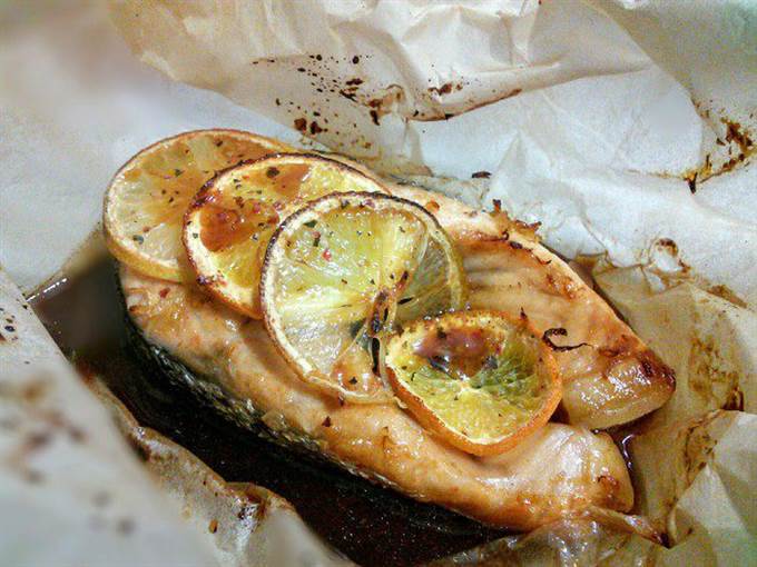 Лосось в соевом соусе