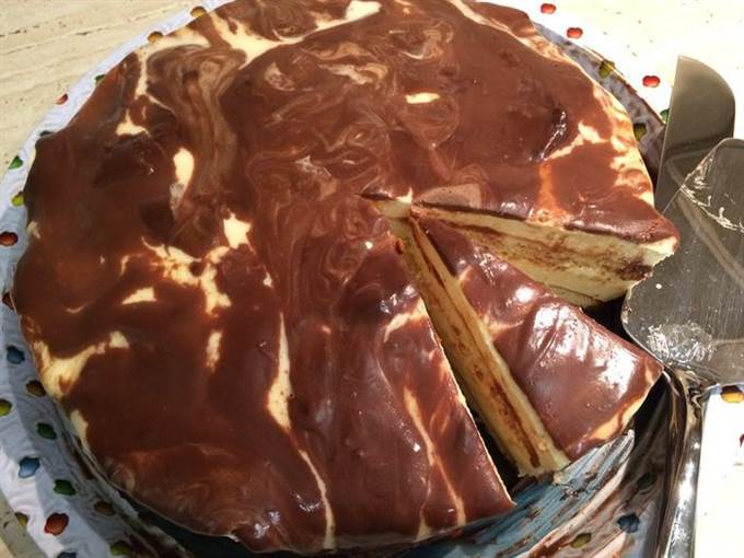 Торт "Птичье молоко", мраморный