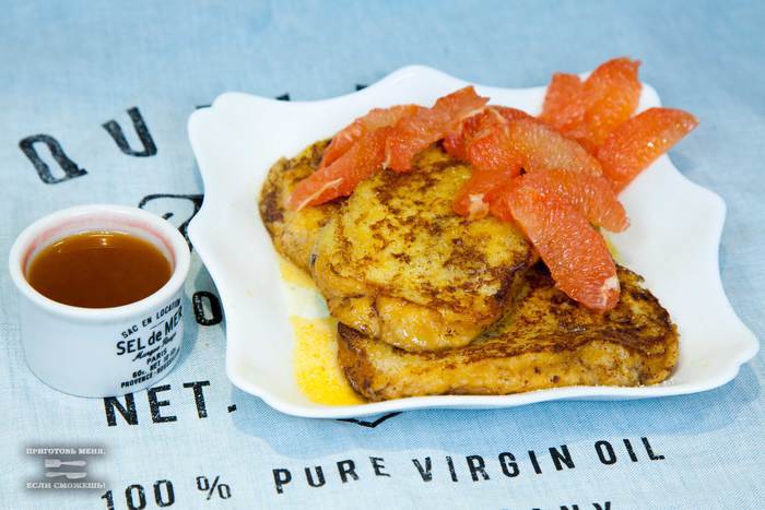 Сладкие тосты с грейпфрутом