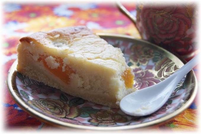 Персиковый тарт с фаржипаном