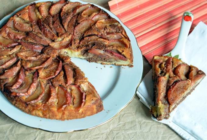 Яблочный пирог с нутеллой