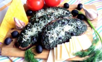 Горячая закуска со шпинатом и сыром