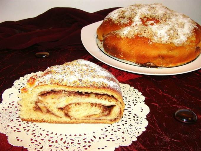 Пирог "Шоколадно-банановая улитка"