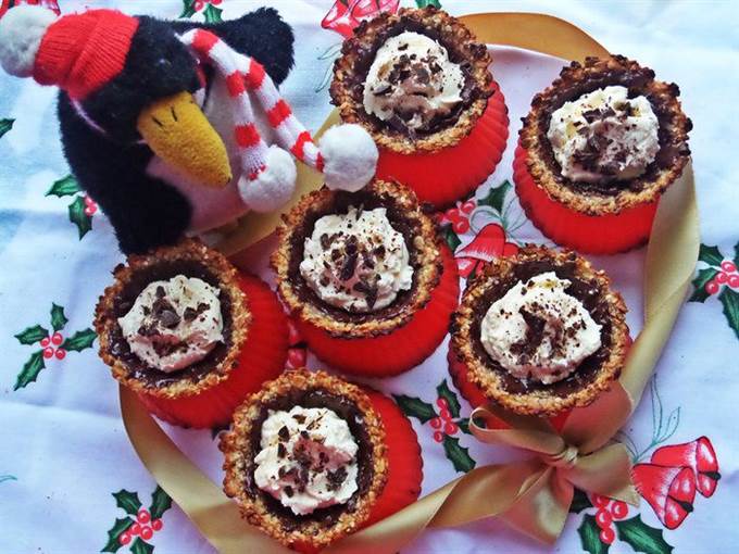 Овсяные корзиночки с маскарпоне и шоколадом