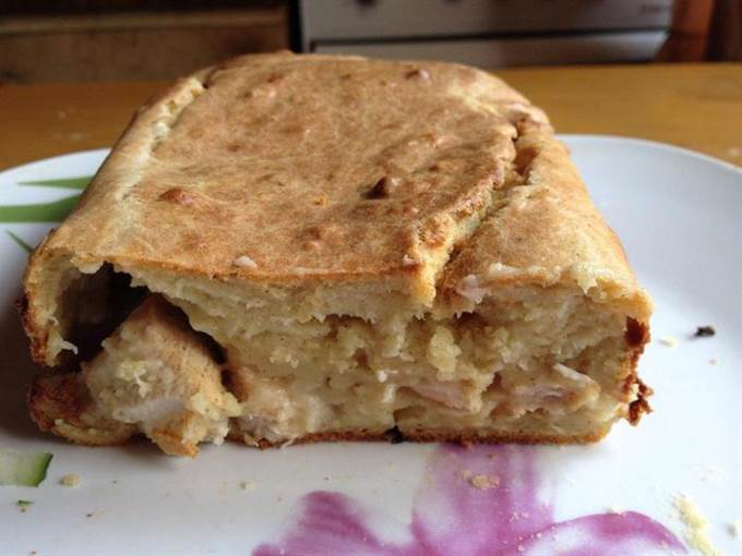 Сырный кекс с курицей