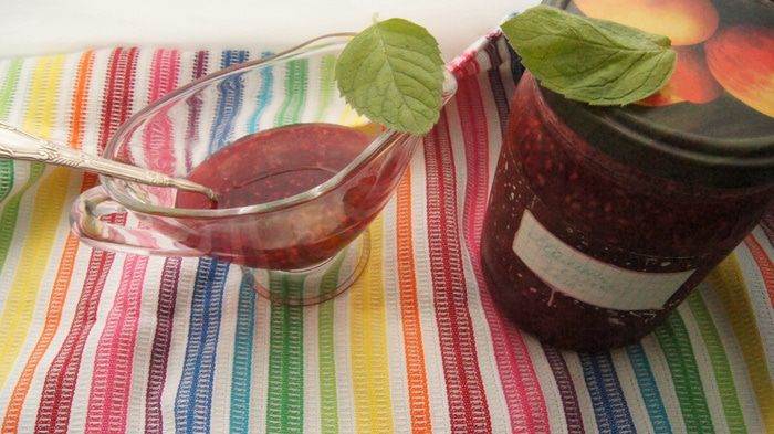 Малиновое варенье с мятой